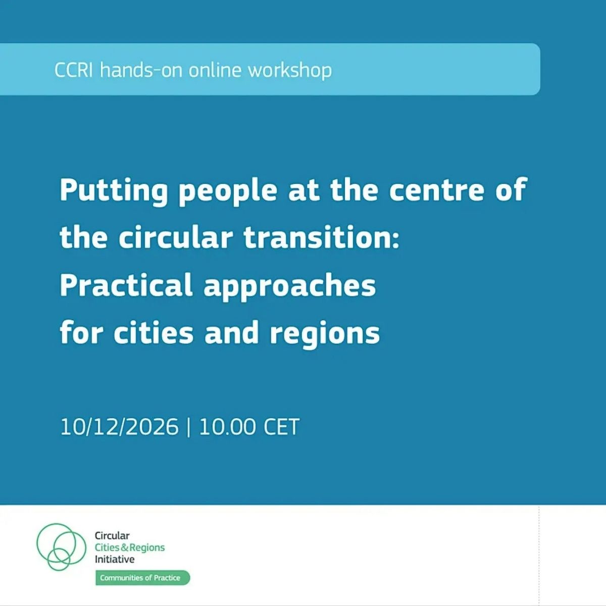 Affiche CCRI: Putting people at the centre of the circular transition