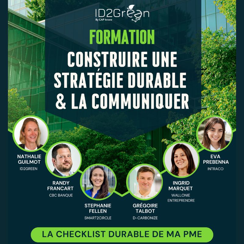 Affiche Formation courte en durabilité :  “La check-list durable de ma PME”
