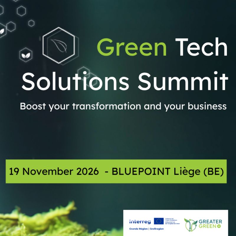 Affiche Green Tech Solutions Summit 2026 : L'Innovation au Service de l'Économie Circulaire
