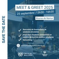 Affiche MEET & GREET #2 : Rencontre Acheteurs publics et Fournisseurs d'offres circulaires