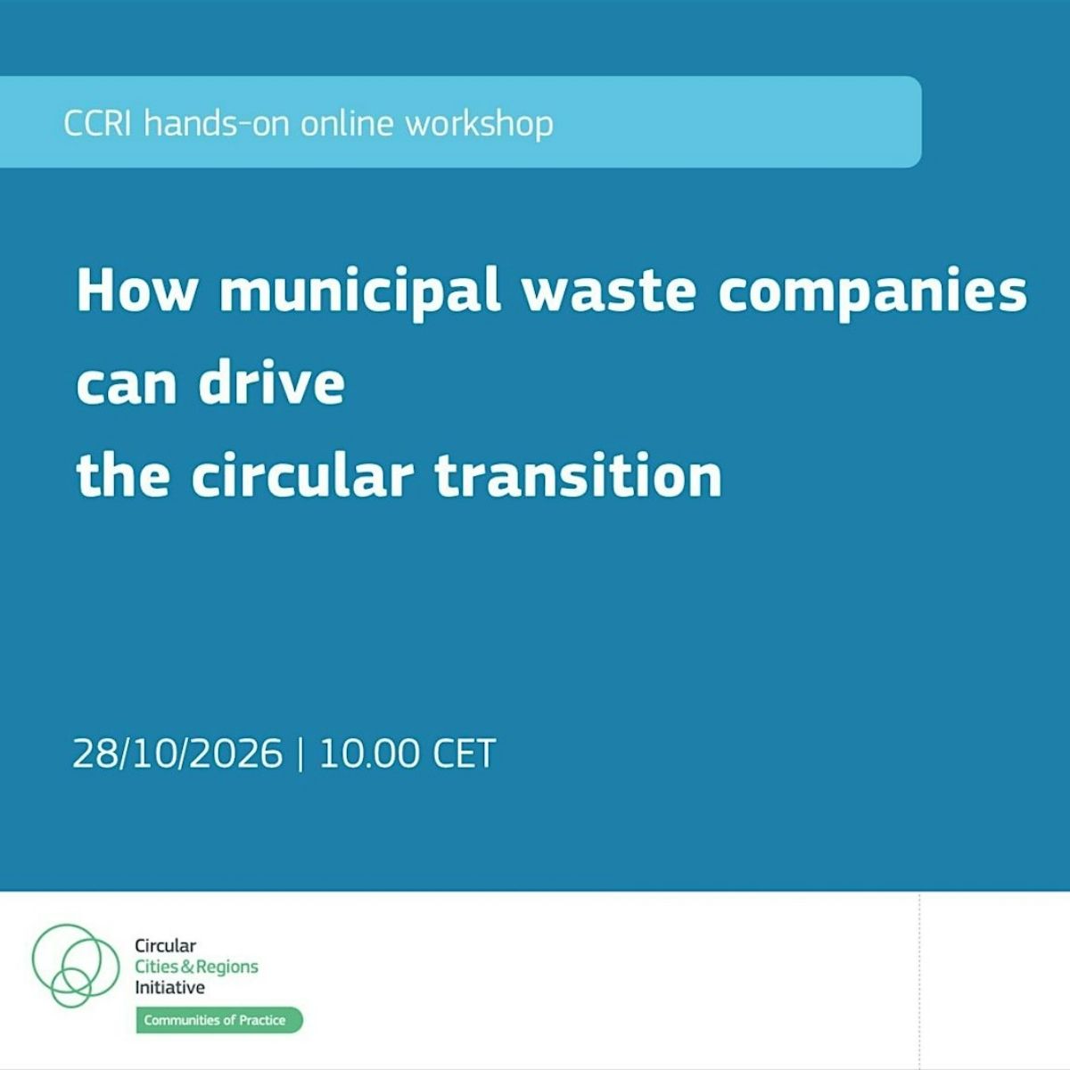 Affiche CCRI: How Municipal Waste Companies Can Drive the Circular Transition