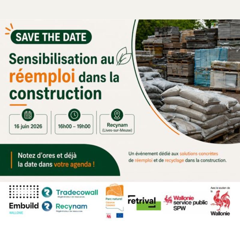 Affiche Sensibilisation au réemploi dans la construction