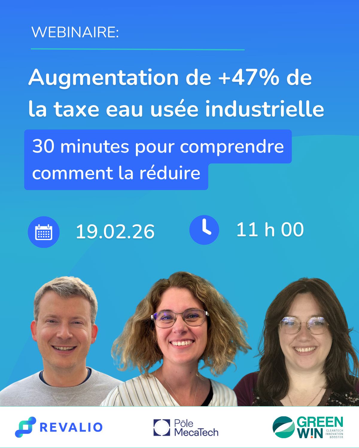Affiche Augmentation de 47% de la taxe eau usée industrielle : 30 minutes pour comprendre comment la réduire
