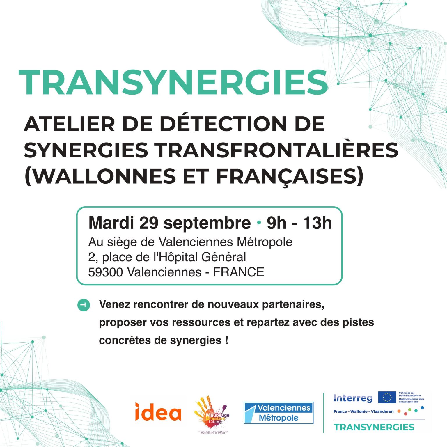 Affiche Transynergies - Atelier 2 - Détection de synergies inter-entreprises