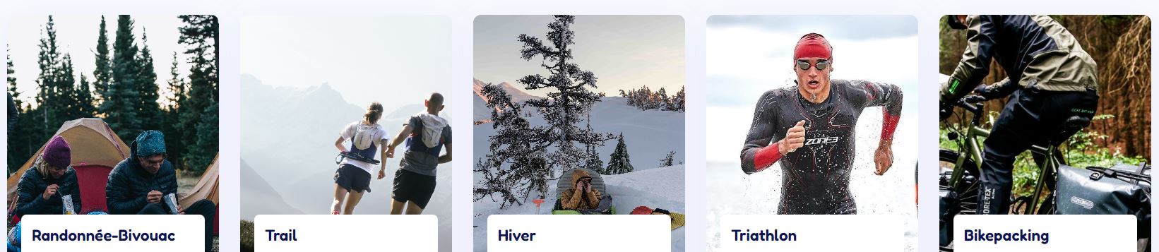 Types de produits sur Randoloc